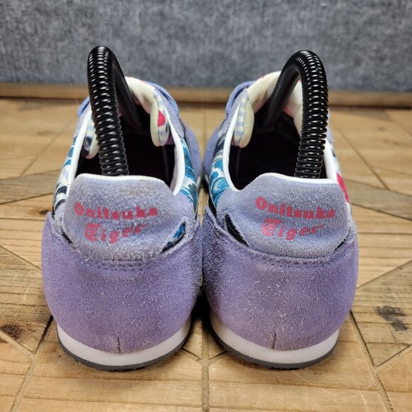 Onitsuka Tiger Serrano Womens Shoes Size 8.5 Blue Floral Retro Athletic Sneakers - Picture 6 of 12